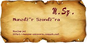 Munzár Szonóra névjegykártya